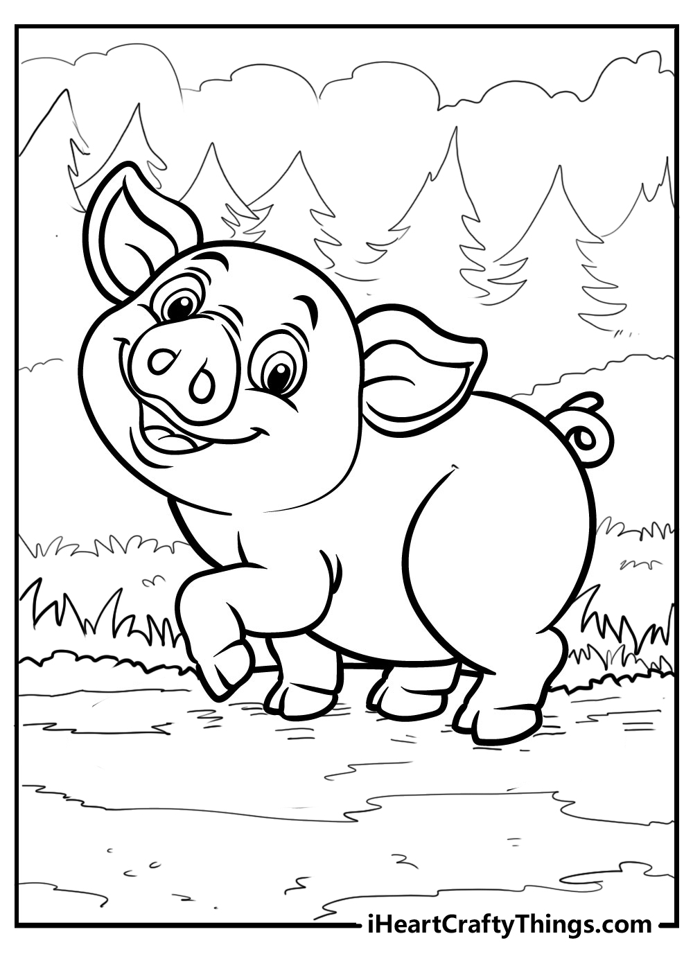 Pig coloring pages free printables