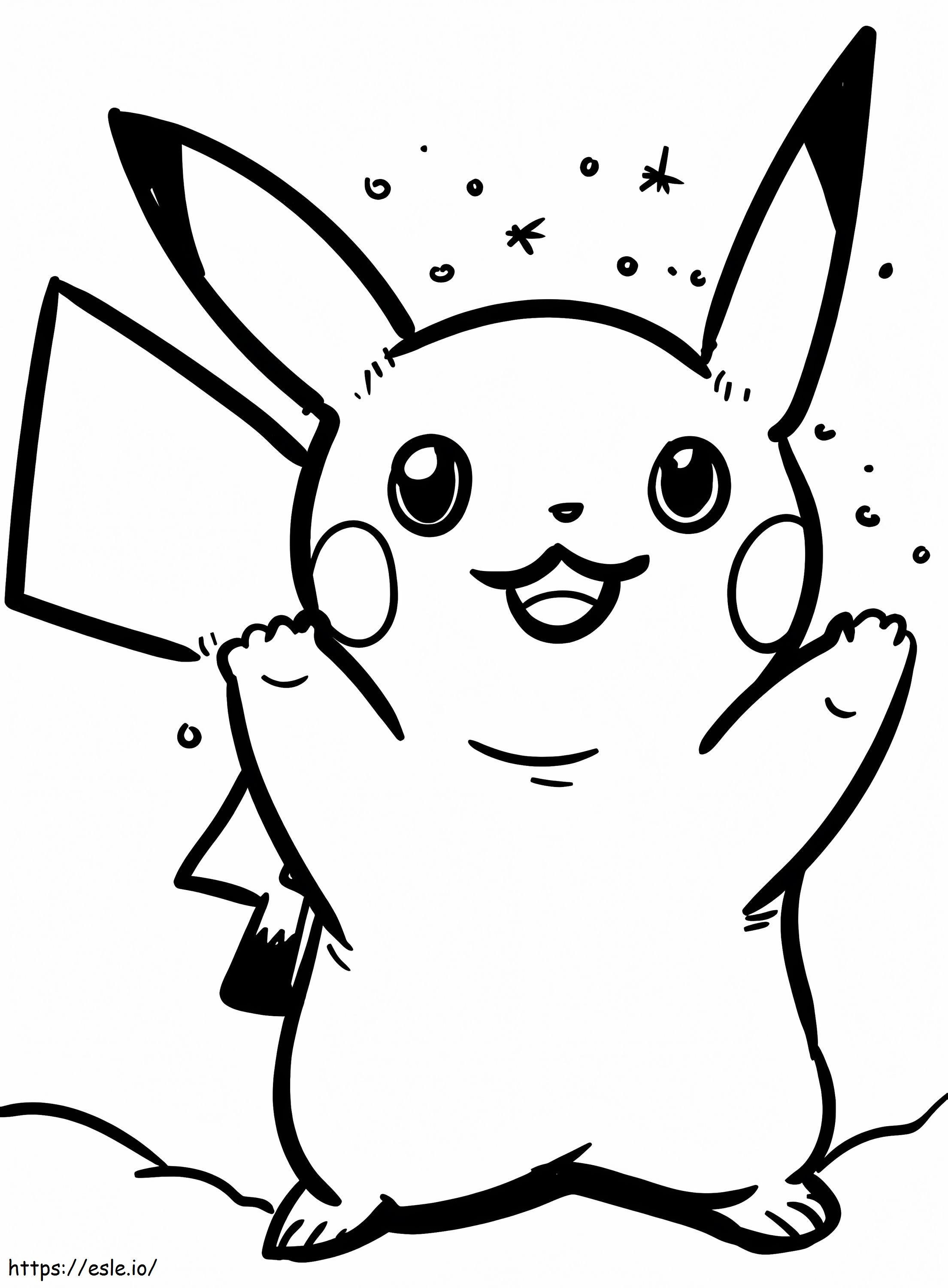Pikachu printable coloring page