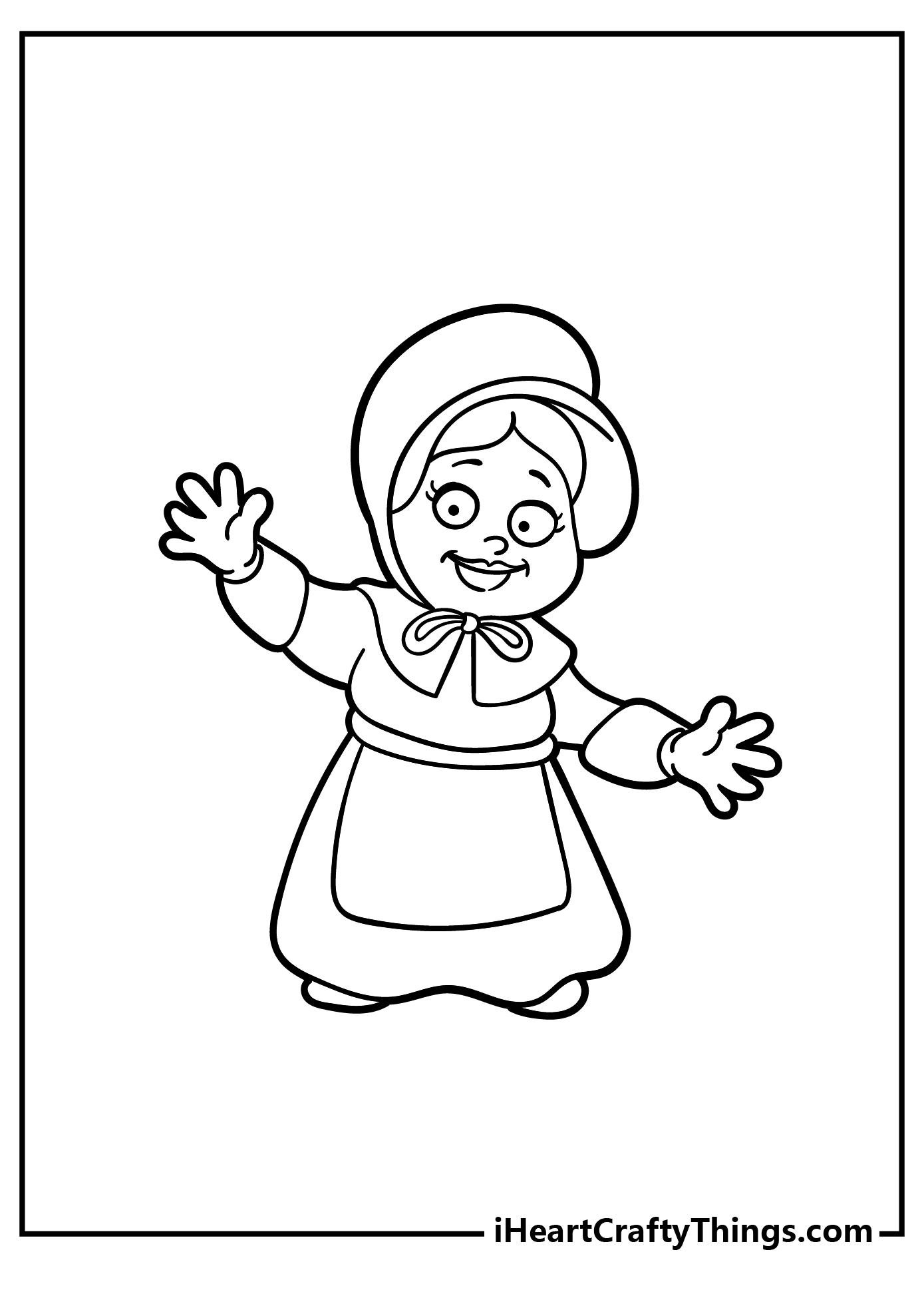 Pilgrim coloring pages free printables