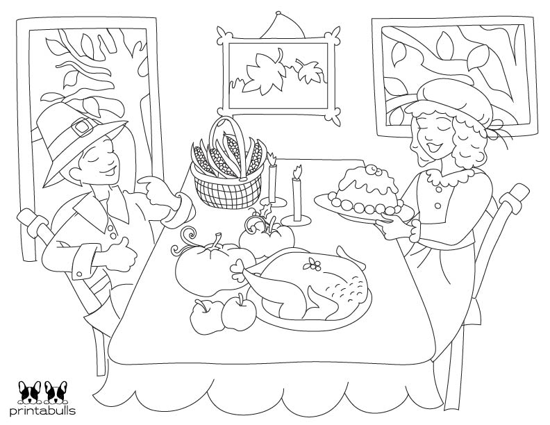 Pilgrim coloring pages