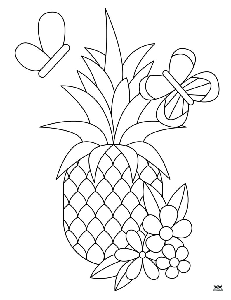 Pineapple coloring pages