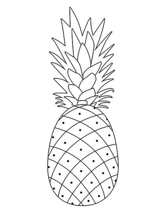 Big pineapple coloring page