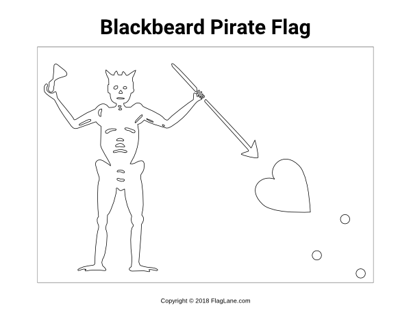 Free pirate flag coloring pages