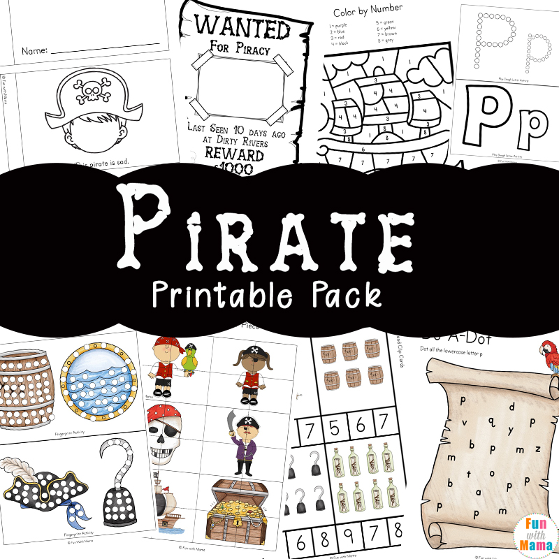 Pirate coloring pages pirate activities