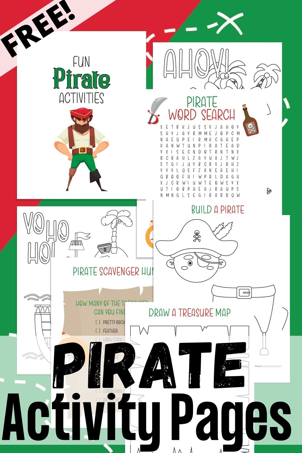 Free pirate coloring pages activities perfect for pirate kids party