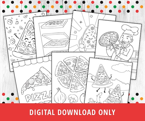 Pizza coloring pages pizza party printables pizza birthday games pizza activites printable coloring pages activities for kids digital