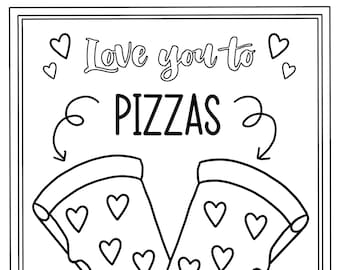 Valentines day pizza coloring page pizza pizza coloring page