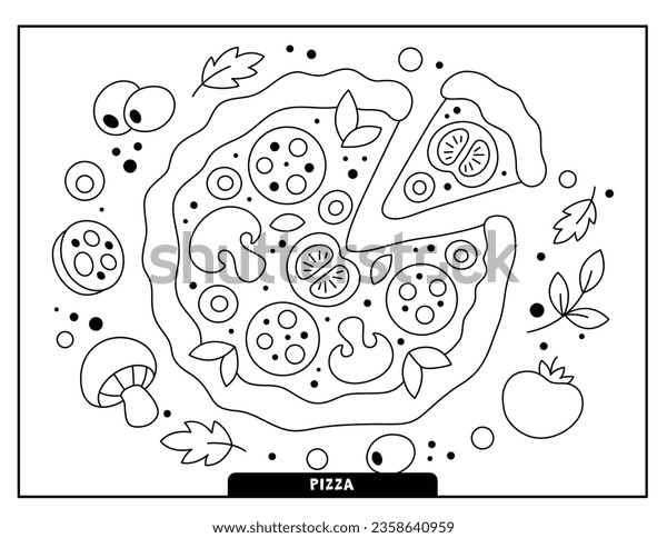 Pizza coloring page images stock photos d objects vectors