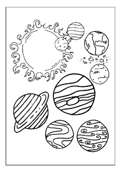 Explore the wonders of space with our printable solar system coloring pages pdf