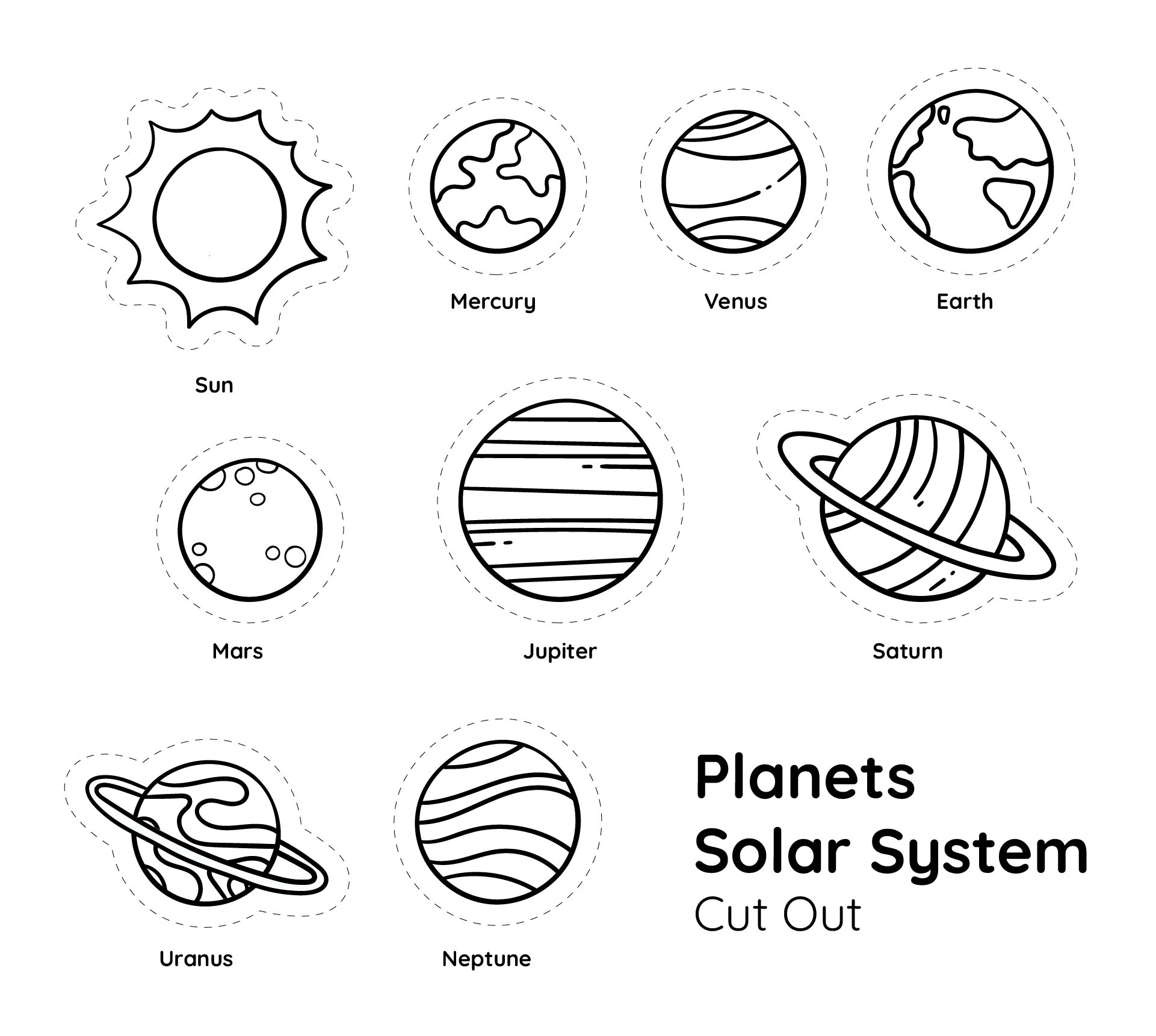 Best printable planet cut outs pdf for free at