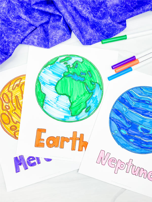 Cool planet coloring pages for kids