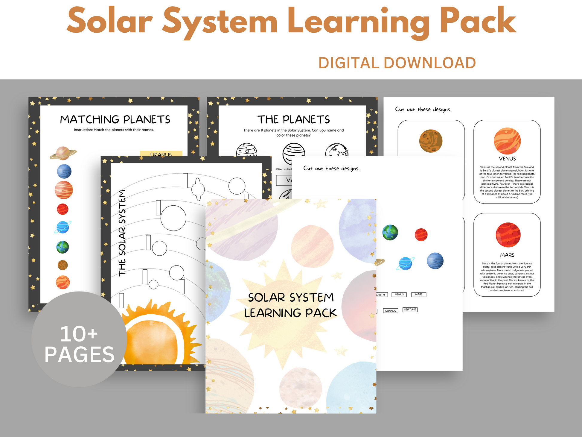 Printable solar system worksheets â print it mo