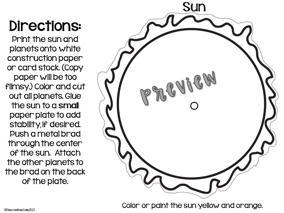 Solar system craft and powerpoint made by teachers