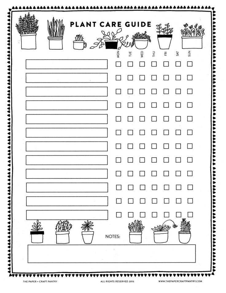 Printable plant care guide â the paper craft pantry plant care indoor plant care garden watering schedulâ plant care plant diary garden watering schedule