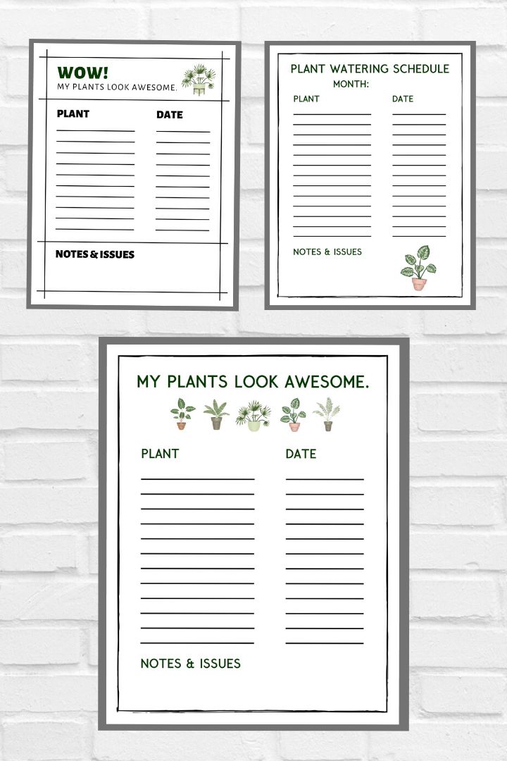 Download my free printable plant watering trackers here printer stand date plant modern kids table