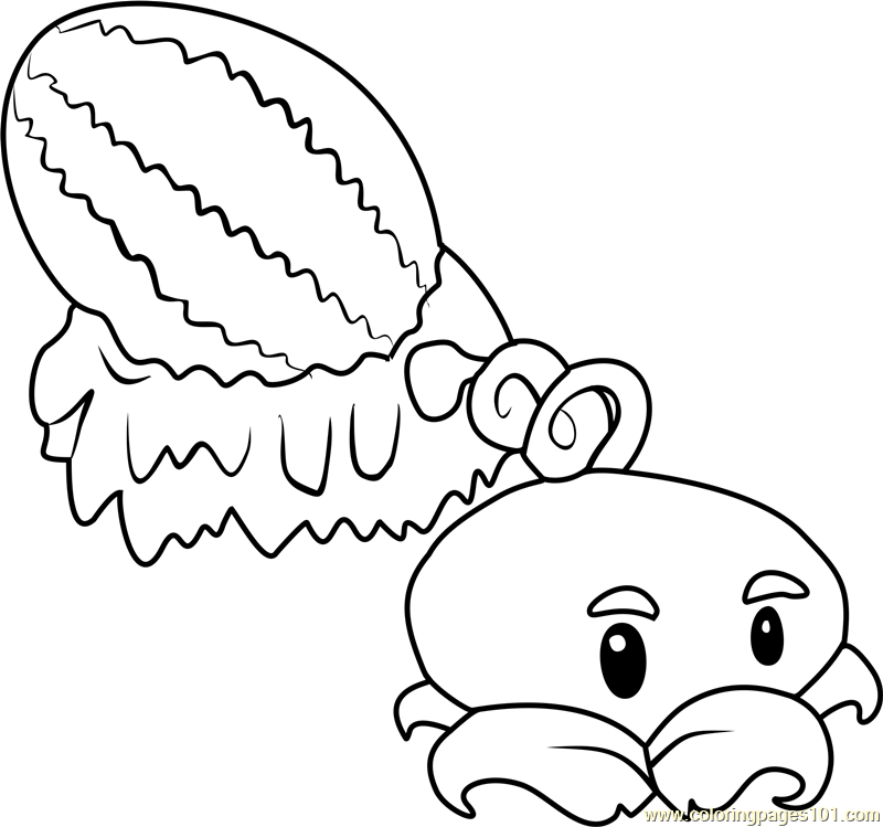 Winter melon coloring page for kids