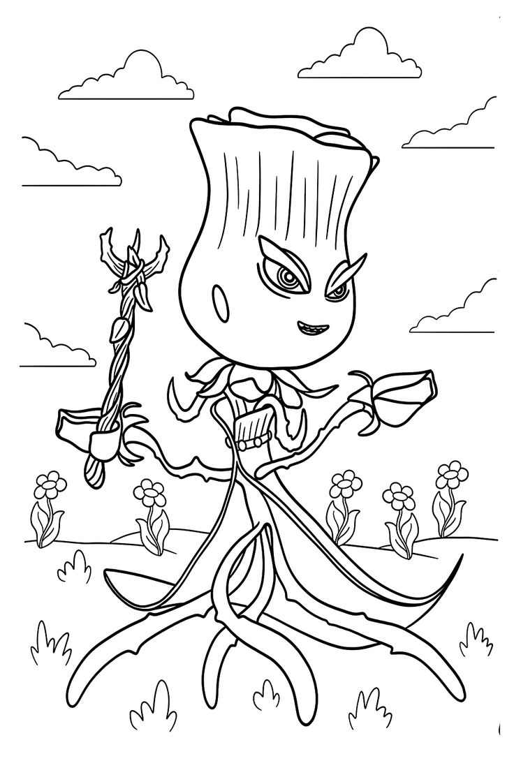 Plants vs zombies coloring pages