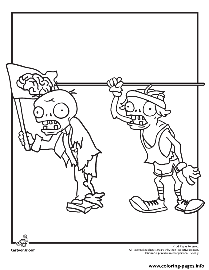 Olympic plants vs zombies coloring page printable