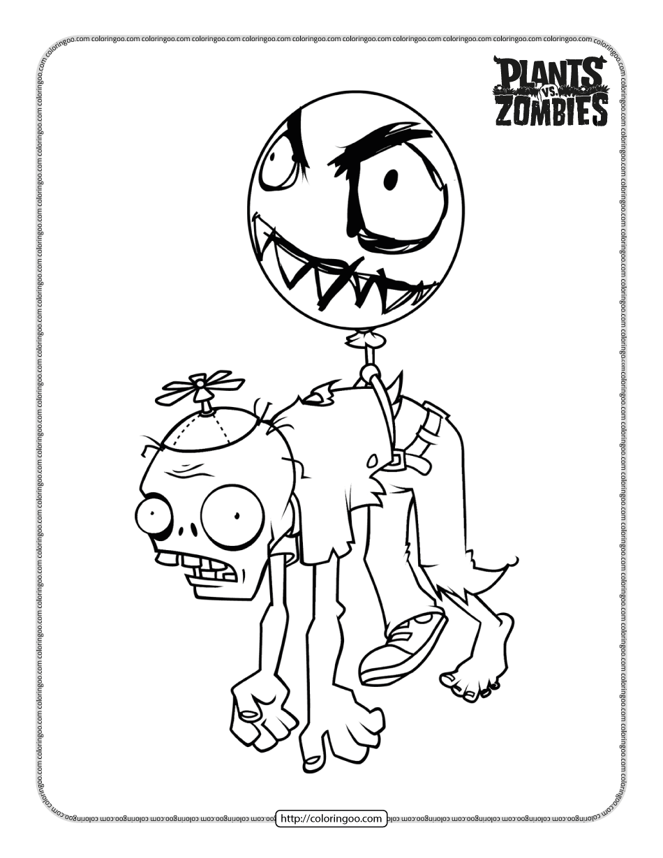 Plants vs zombies coloring pages