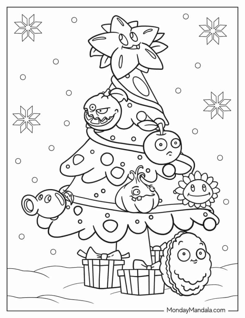 Plant vs zombies coloring pages free pdf printables
