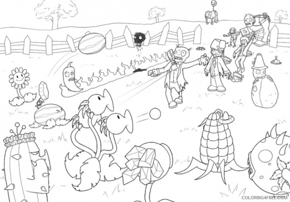 Get this plants vs zombies coloring pages to print for kids