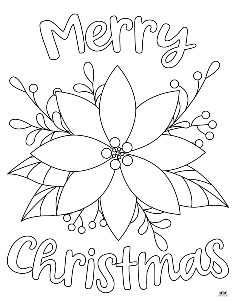 Poinsettia coloring pages templates