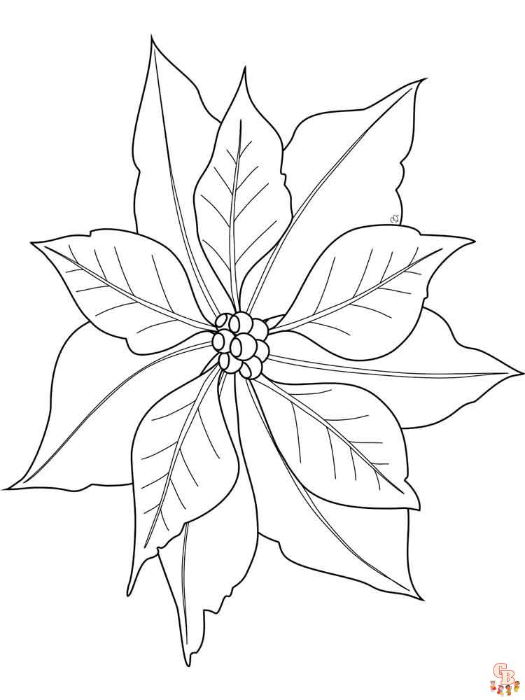 Get festive with poinsettia coloring pages