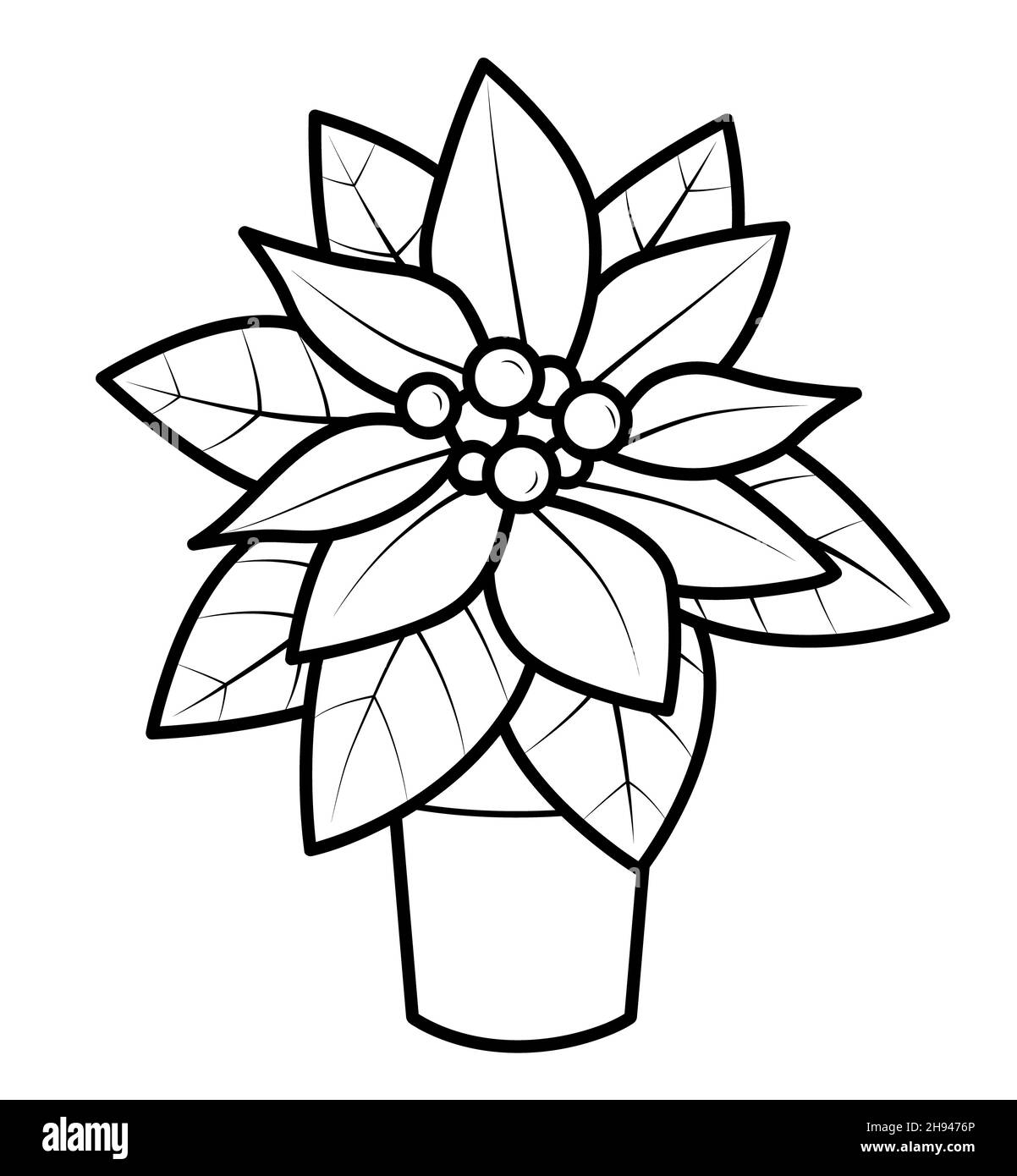 Christmas flower coloring pages hi