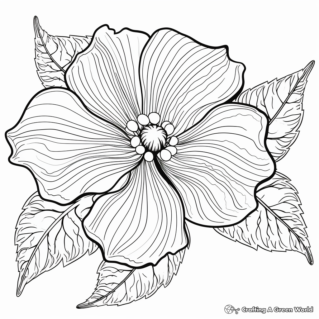 Pointsetta coloring pages