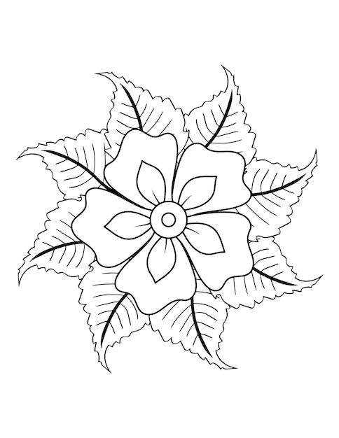 Page christmas flower coloring pages vectors illustrations for free download