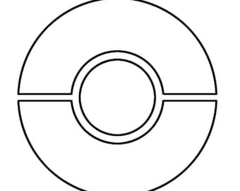 Pokeball stencil made from ply mat board