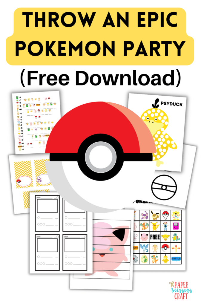 Pokãmon party printables for an epic birthday free download