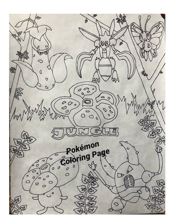 Buy printable pokemon coloring page jungle edition online in india