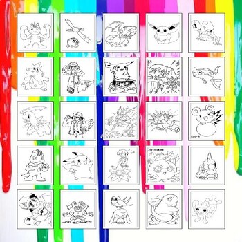 Pikachu friends printable pokemon coloring adventures for kids