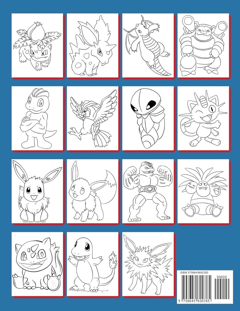 Pokemon coloring book coloring book for kids pokemon characters pikachu dragonite charmander eevee squirtle bulbasaur coloring pages pokemon coloring pages pokemon characters unofficial publication james smith books
