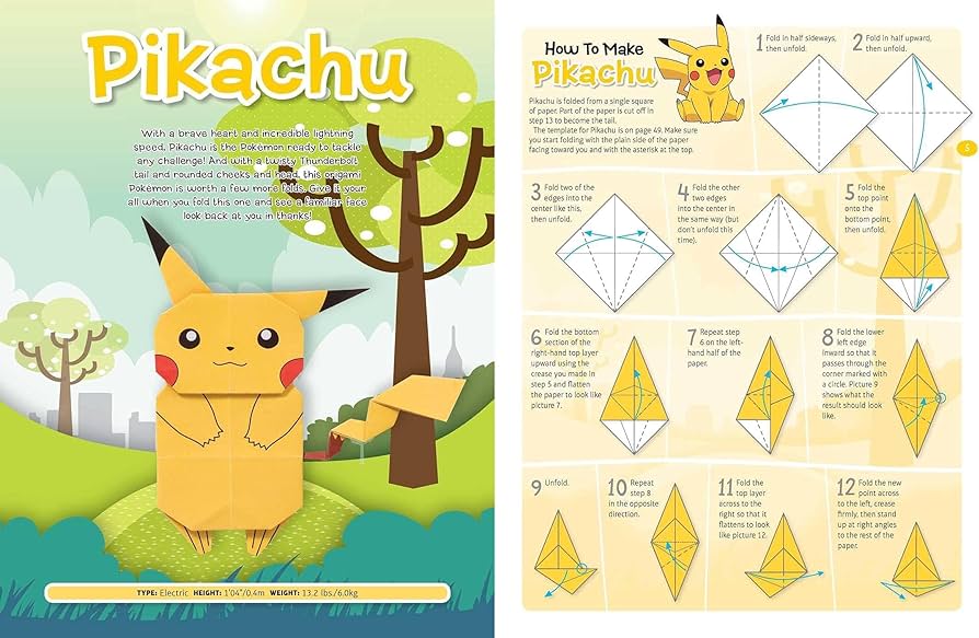 Pokemon origami fold your own pokemon scholastic books