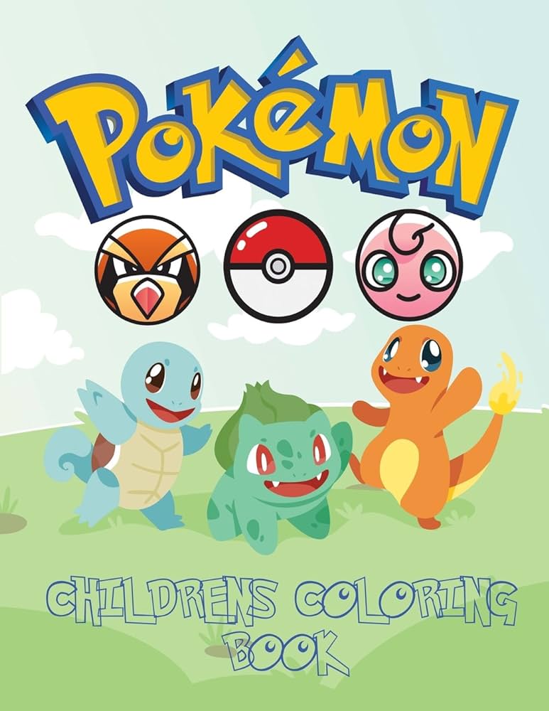 Pokemon childrens colorg book colorg book with catchable characters from pokemon go for you to color and enjoy books star colorg origami national evolve blue pearl books