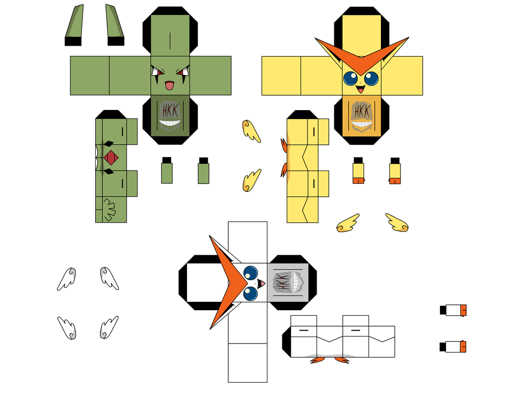 Pokemon pack paper toy free printable papercraft templates