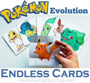 Paper toys pokemon evolution flextangles