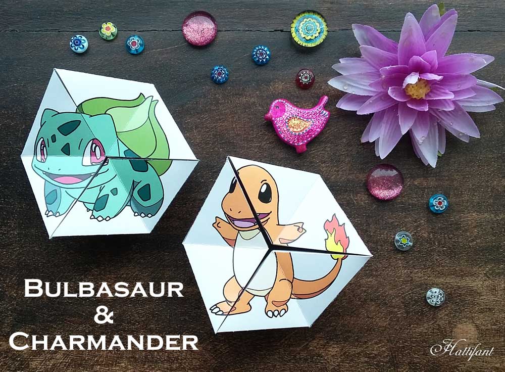 Paper toys pokemon evolution flextangles