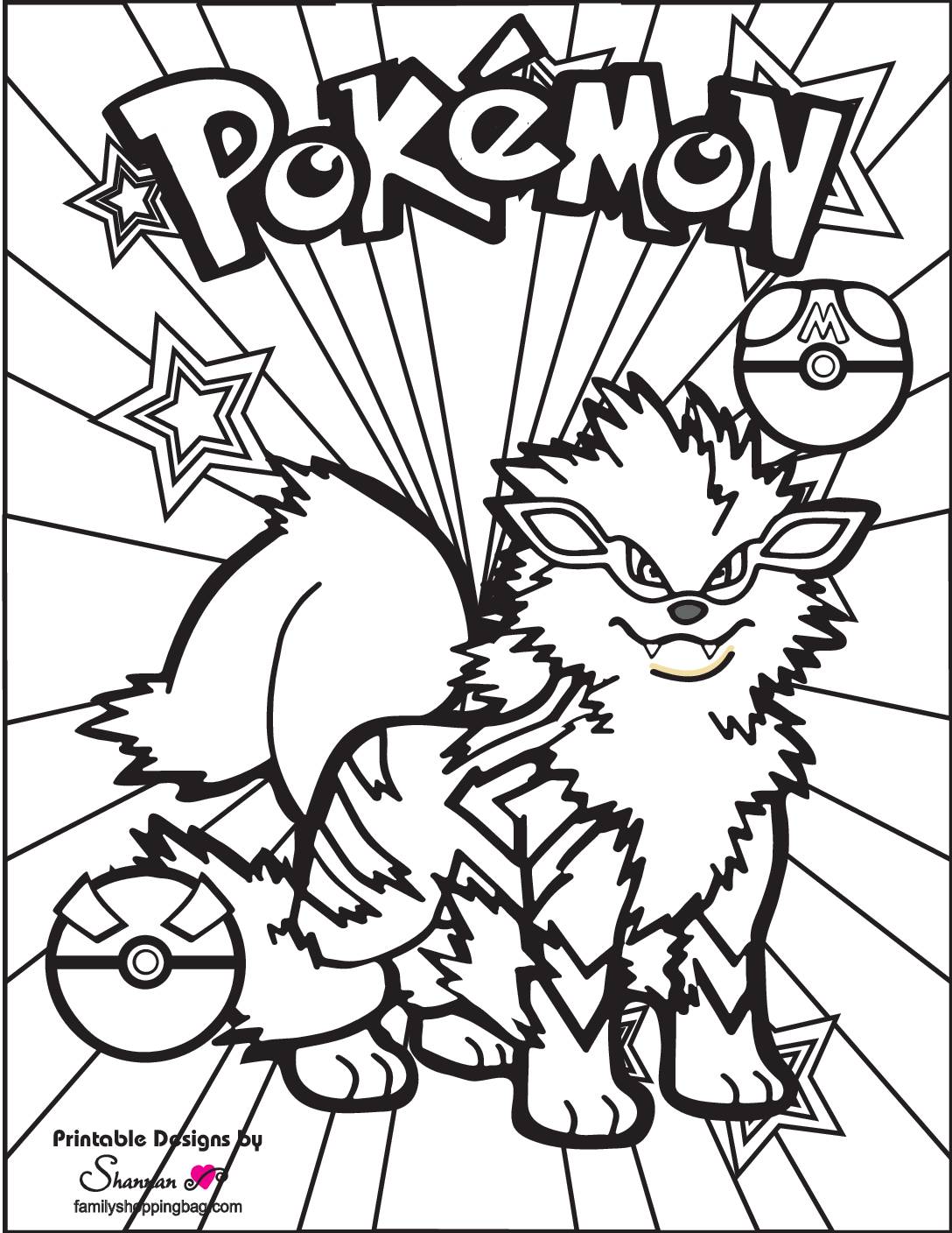 Free printable pokemon coloring pages and more lil shannie
