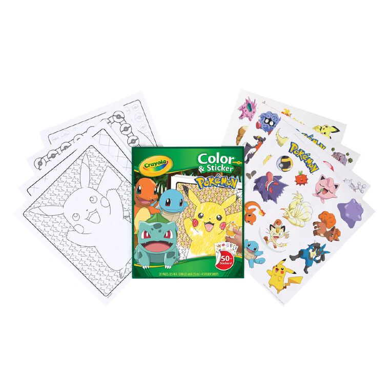 Crayola lor sticker book pokemon the warehouse