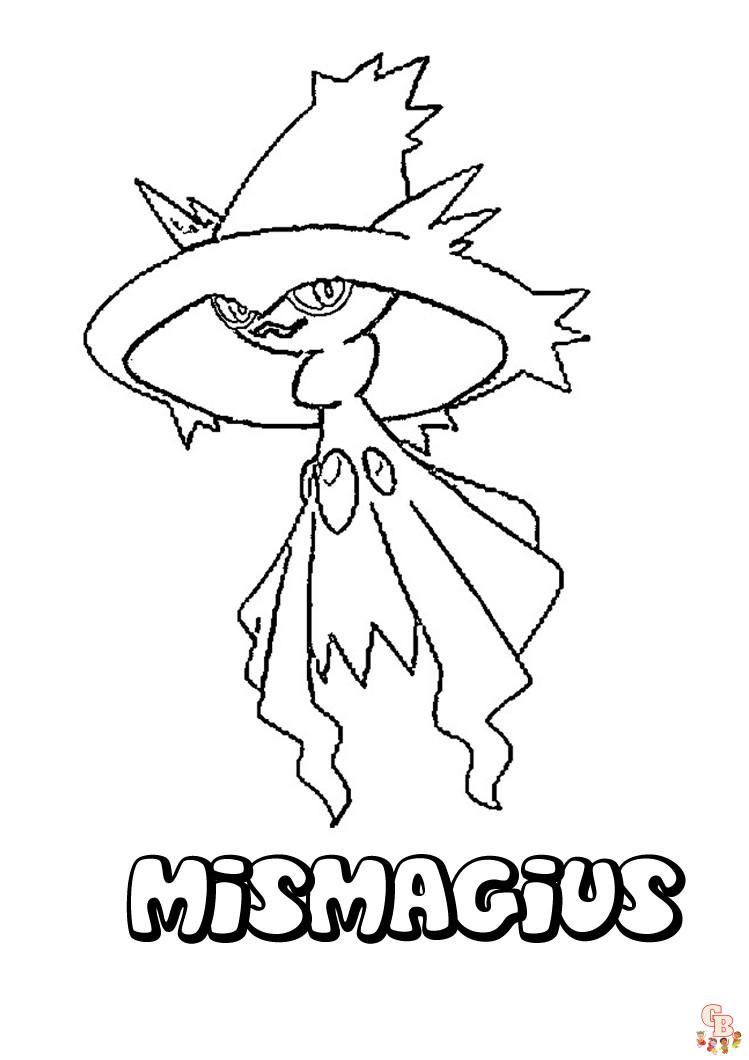 Pokemon mismagius coloring pages