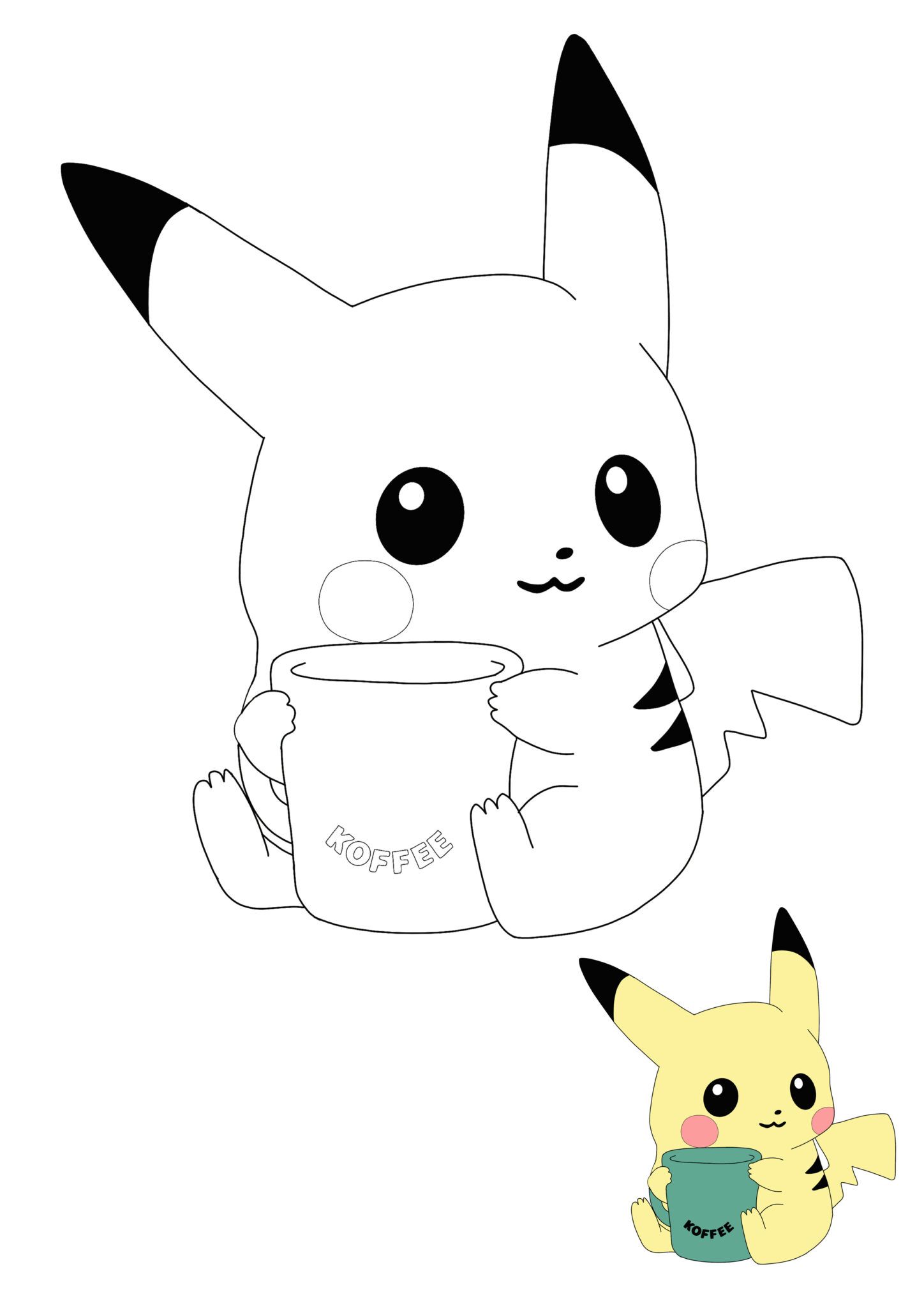 Baby pikachu coloring pages