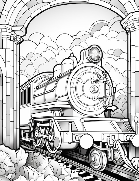Premium ai image coloring pages for kids to print and color generative ai