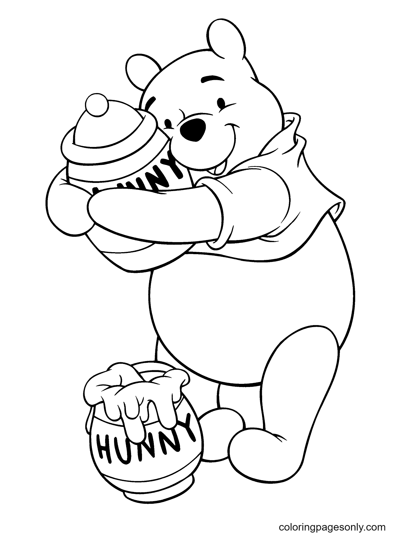 Winnie the pooh coloring pages printable for free download