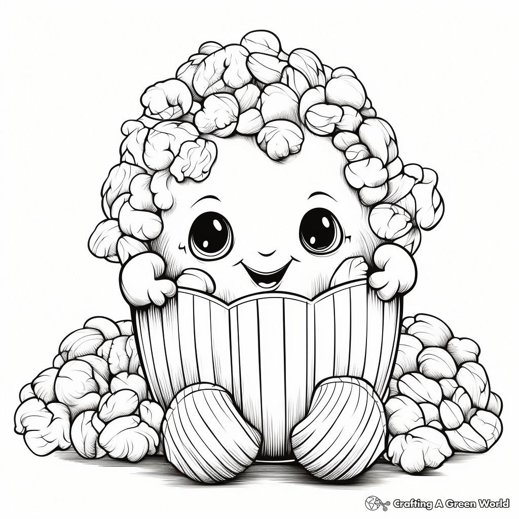 Popcorn coloring pages