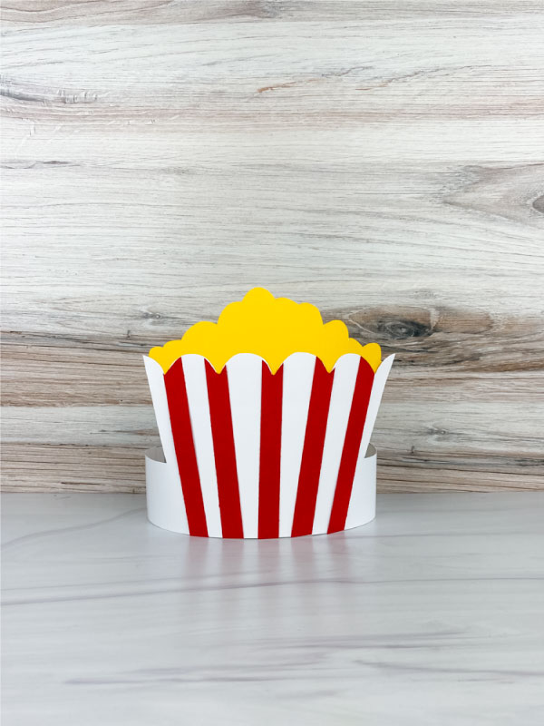 Popcorn headband craft for kids free template