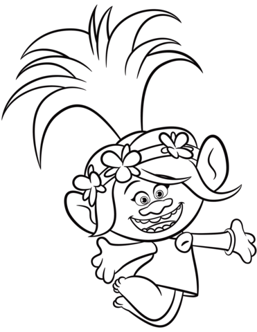 Poppy from trolls coloring page free printable coloring pages