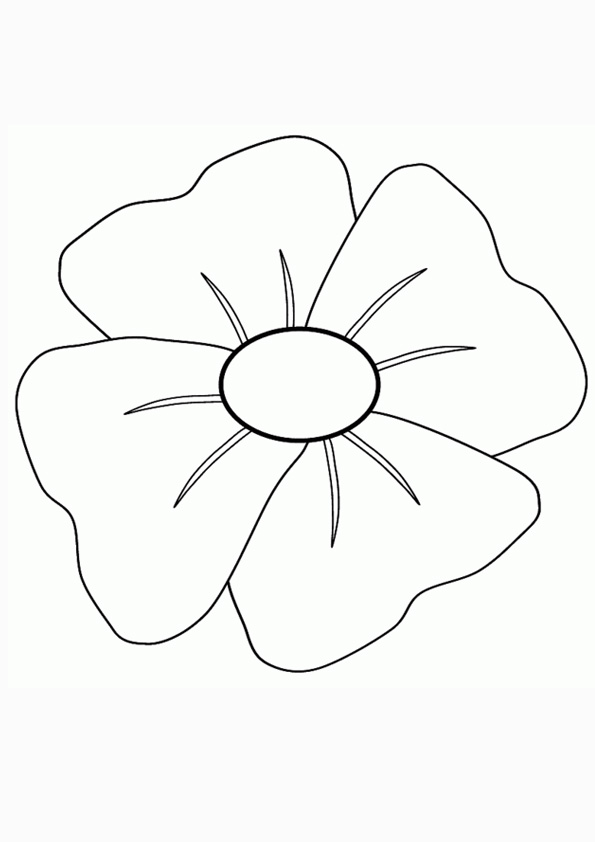 Coloring pages poppy flower coloring sheets for kids